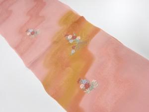 未使用品　正絹　刺繍　帯揚げ